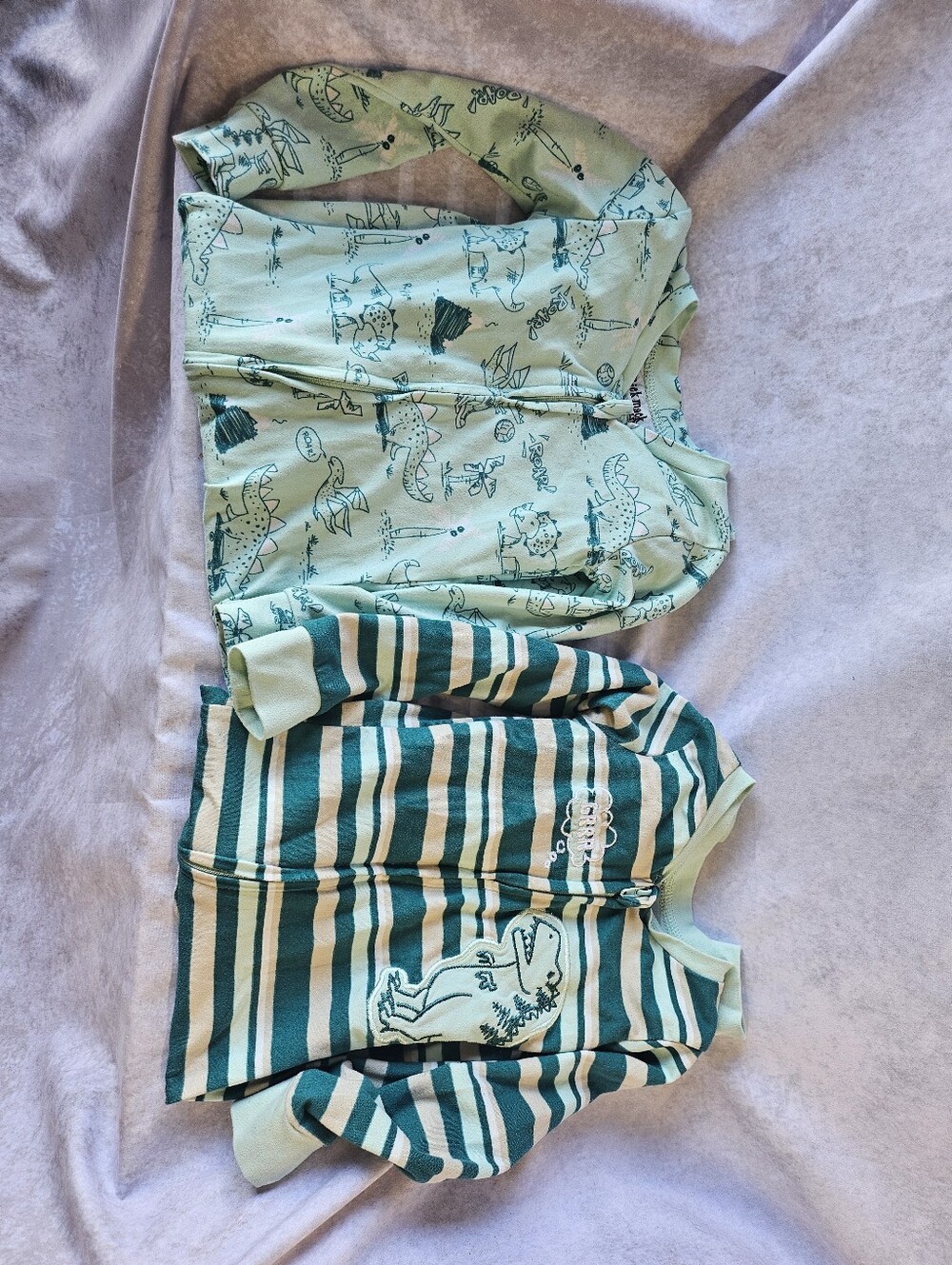 2T MickMack 2-Pack Zip-Up DINO PJs